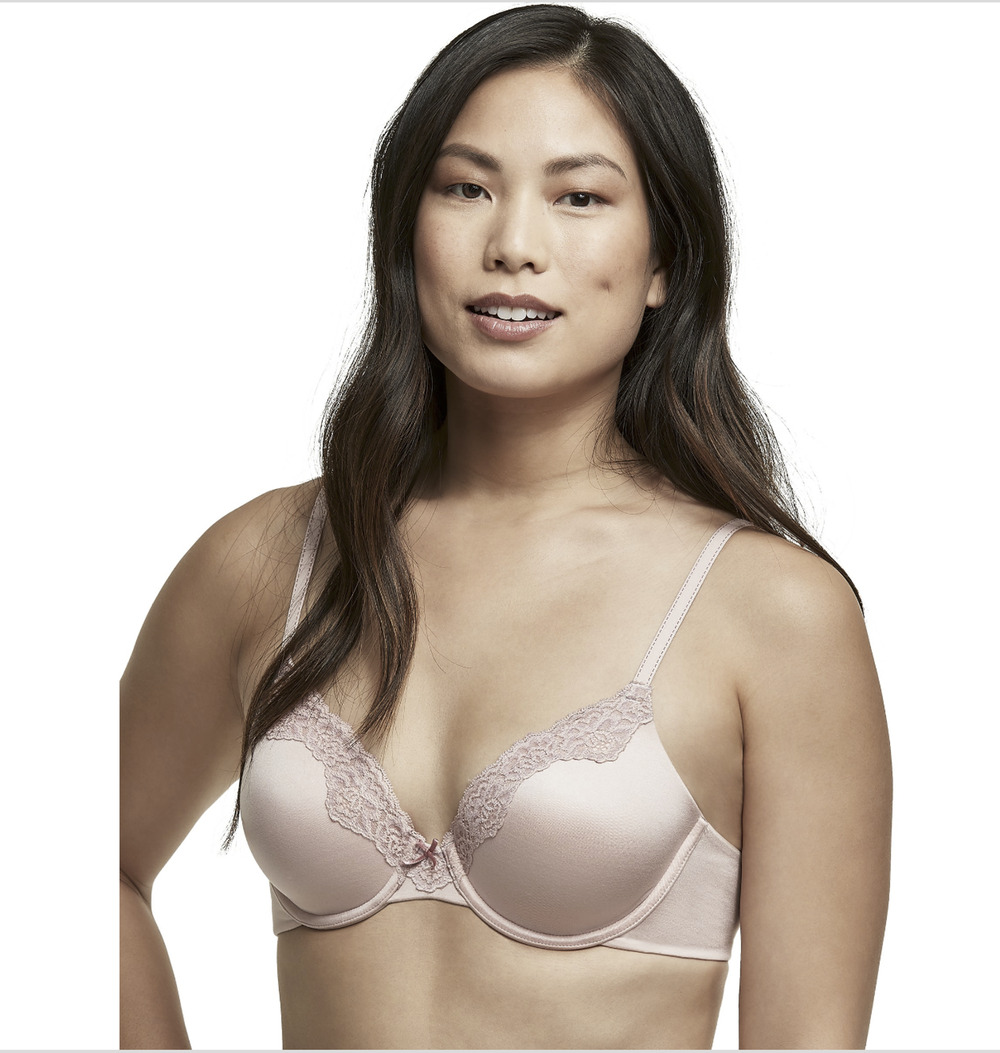 Maidenform Women Comfort Devotion Full Coverage T-Shirt Bra Pale Pink Size 38B